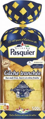 Gâche tranchée aux œufs frais, beurre et crème fraîche