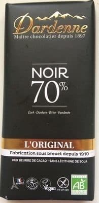Chocolat noir 70% cacao