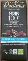 Noir 100% dattes, graines de courge, sésame toasté