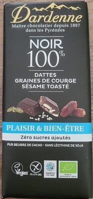 Noir 100% dattes, graines de courge, sésame toasté