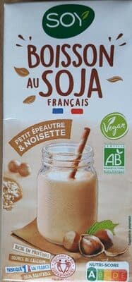 Boisson au soja français petit épeautre et noisette