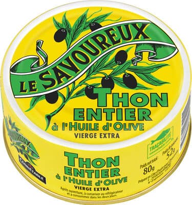 Thon albacore à l'huile d'olive LE SAVOUREUX 80g