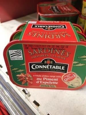 Sardines au piment d'Espelette Connétable