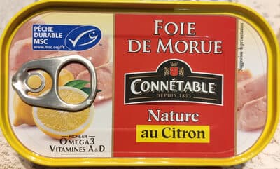 Foie de morue Nature au Citron