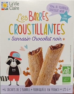 Les barres croustillantes - Sarrasin chocolat noir
