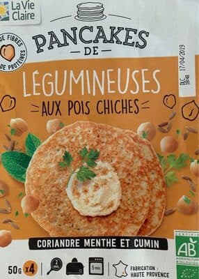 Pancakes de légumineuses aux pois chiches