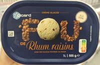 Crème glacée Rhum raisins