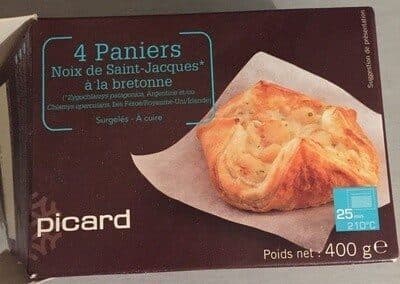 Paniers de noix de Saint-Jacques