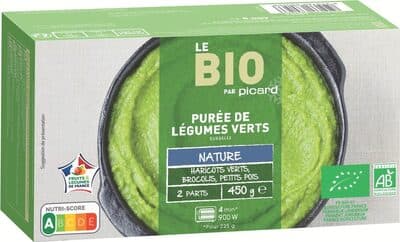 Purée de légumes verts bio