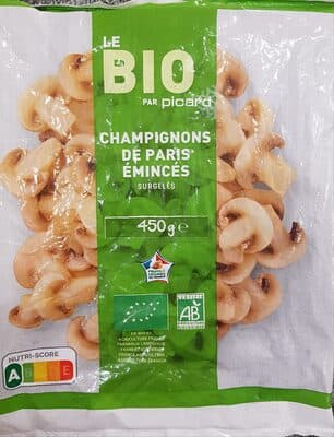 Champignons de Paris émincés Bio
