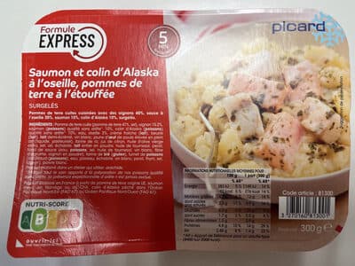 Saumon et Colin d'Alaska à l'oseille, pommes de terre