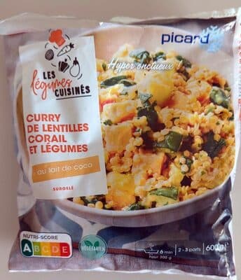 Curry de lentilles corail et légumes