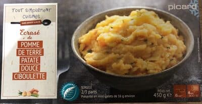 Écrasé de pomme de terre, patate douce et ciboulette