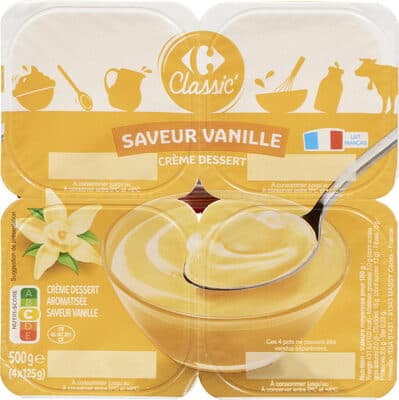 Crème dessert saveur vanille