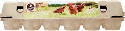 12 OEUFS FRAIS de poules élevées en plein air