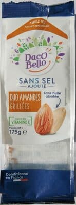 Duo amandes grillées sans sel ajouté