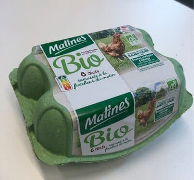 œufs de Poules élevées en plein air Bio