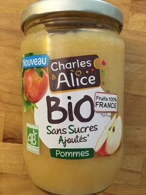 Purée de pommes sans sucres ajoutés issue de l’agriculture biologique