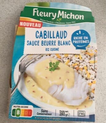 Cabillaud sauce beurre blanc riz cuisiné