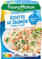 Risotto au saumon & épinards à la crème
