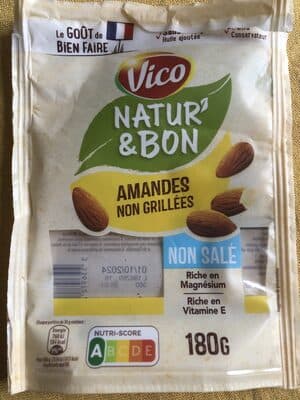 Amandes non grillées