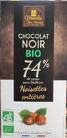 Chocolat noir BIO Noisettes entières