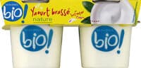 Yaourt brassé nature bio, au lait entier de vache