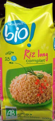 Riz long complet Bio Monoprix