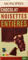 Chocolat noir aux noisettes entières