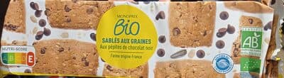 Sablés pépites de chocolat noir
