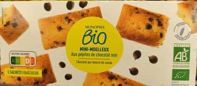 Mini-moelleux aux pepites de chocolat noir