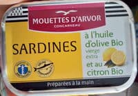 Sardines à l’huile d’olive bio vierge extra et au citron