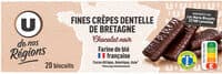 Crêpes dentelles de Bretagne enrobées de chocolat noir 100g