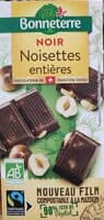Chocolat noir noisettes entières