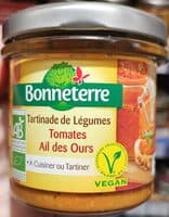 Tartinade de légumes tomates ail des ours