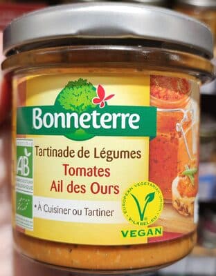 Tartinade de légumes tomates ail des ours