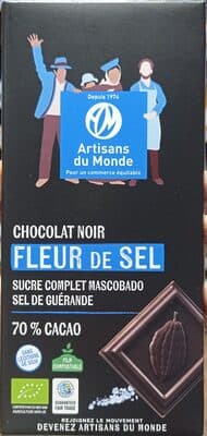 Chocolat noir fleur de sel de Guérande 70%