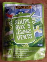 Soupe aux 5 légumes verts, bio