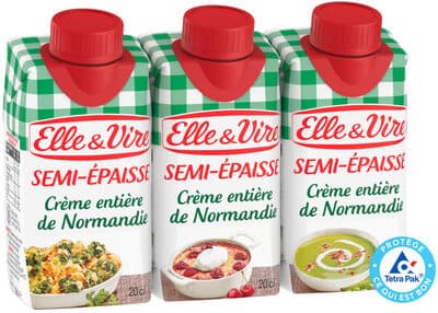La Crème Entière Semi-Epaisse De Normandie 30%MG