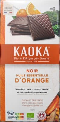 Chocolat noir huile essentielle orange