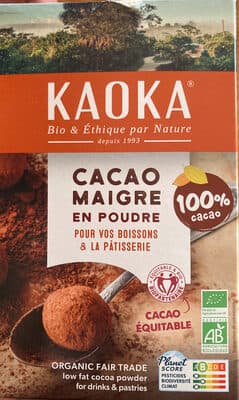 Cacao maigre en poudre bio équitable