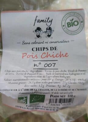 Chips de pois chiche