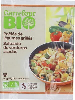 Salteado de verduras asadas