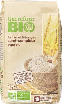 Farine de blé français semi-complète Type 110