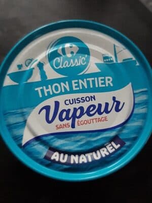 THON ENTIER CUISSON VAPEUR sans égouttage