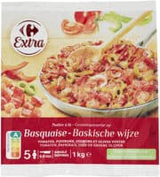 Poêlée à la Basquaise Tomates, poivrons, oignons et olives vertes