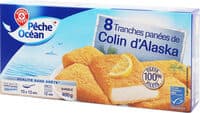 Tranches panées de colin d'Alaska x 8
