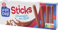 Bâtonnets enrobés de chocolat au lait