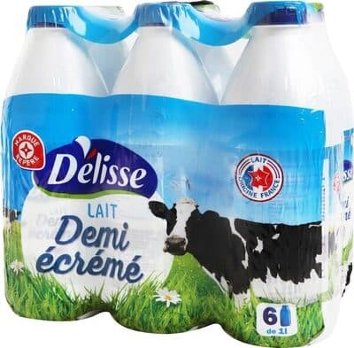 Lait demi-écremé bouteille