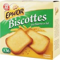 Biscottes sans sel x 34